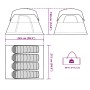 vidaXL Campingzelt 4 Personen: Maße 245x215x190 cm, Innenraum für 4 Schlafsäcke, Packmaß 58x17,5x17,5 cm. Camping Zubehör.