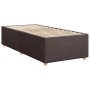 Boxspringbett dunkelbraun 90x190 cm mit Lattenrost und Füßen.