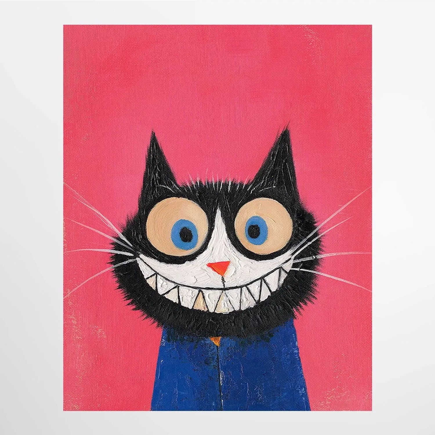 ArtUniverse Leinwandbild Crazy Cat Energy 40 x 50 cm