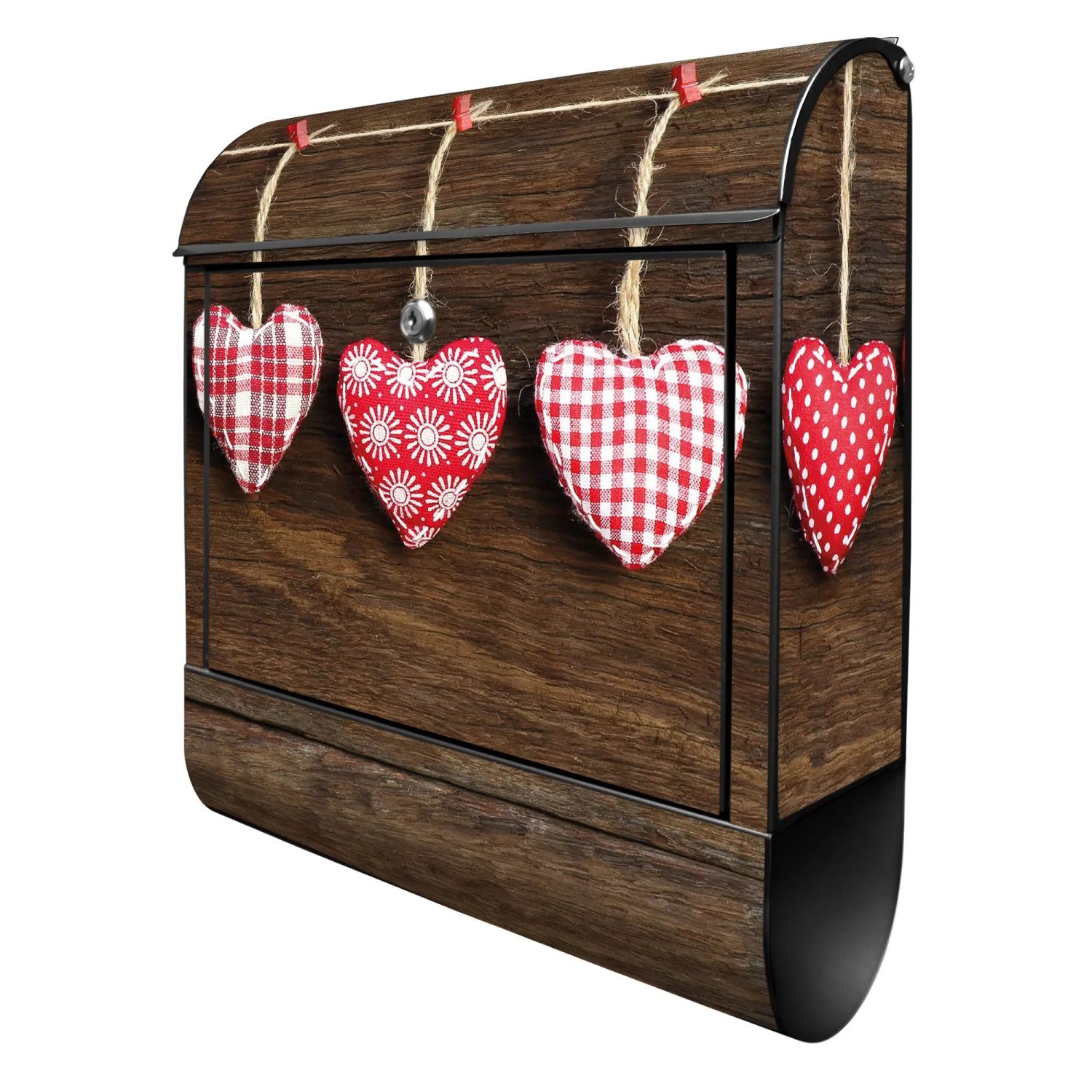 Banjado Design Briefkasten Schwarz Pulverbeschichtet 39x47x14cm 2 Schlüssel günstig online kaufen