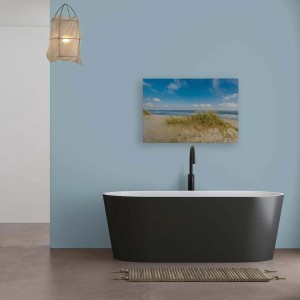 Leinwandbild Dünenstrand, Ostsee-Motiv, maritimes Wandbild für Wohnräume, 90x60 cm.