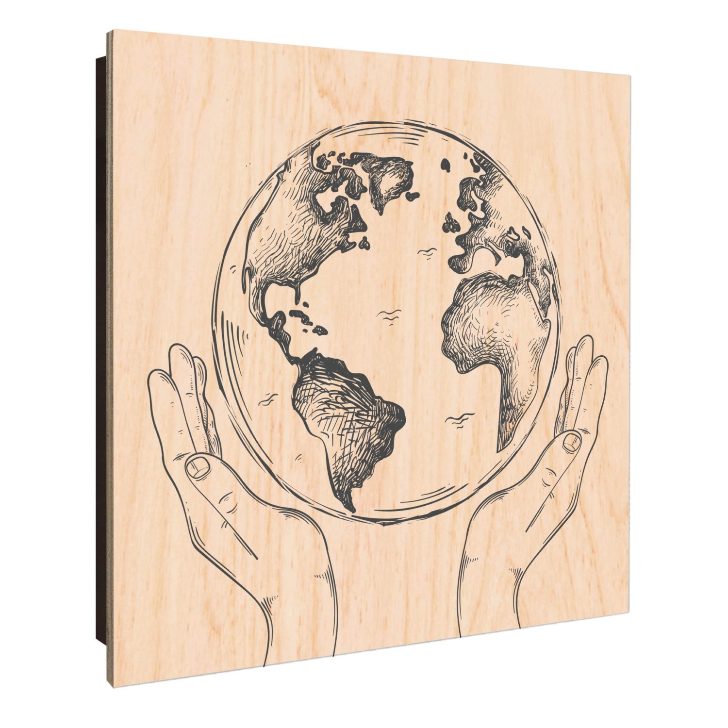 Banjado Großer Schlüsselkasten Holz 30x30cm Schwarz Scharnier Links 50 Hake günstig online kaufen