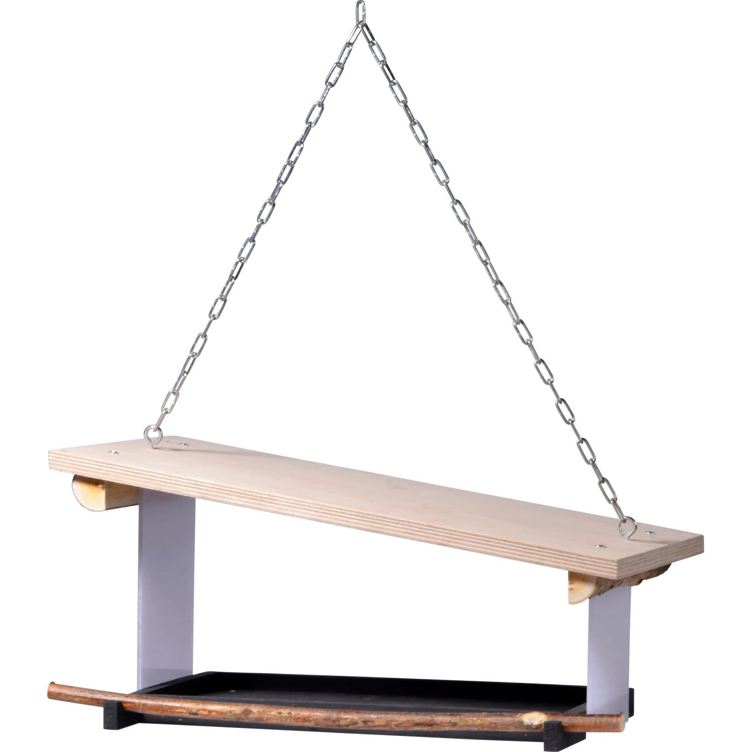 Dobar Vogelfutterhaus Futura II mit Futterstation und Kette zum Aufhängen.