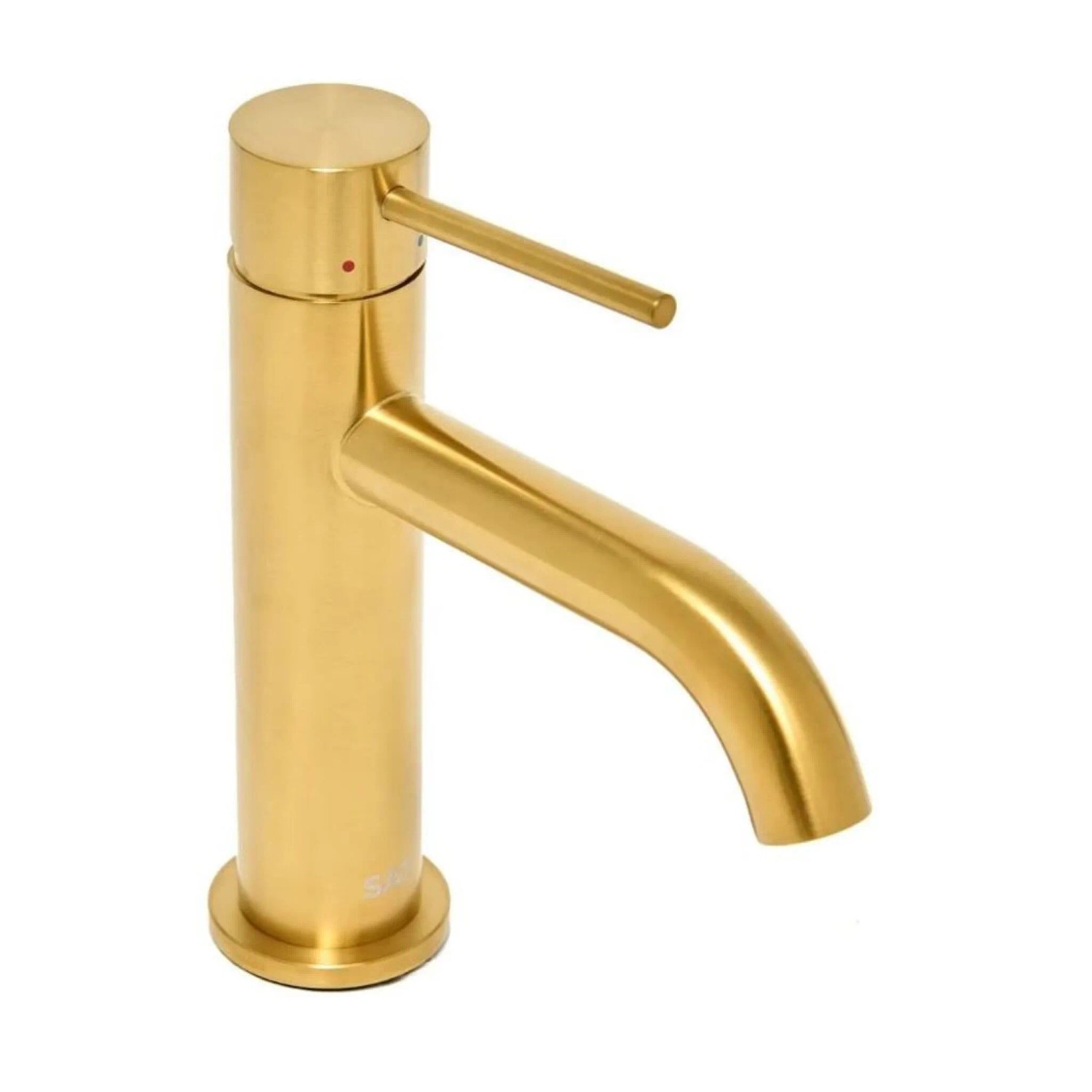 Swiss Aqua Technologies Waschtischbatterie Waschtischarmatur Einhebelmischer Wasserhahn 16,5CM Edelstahl Gebürstet Gold
