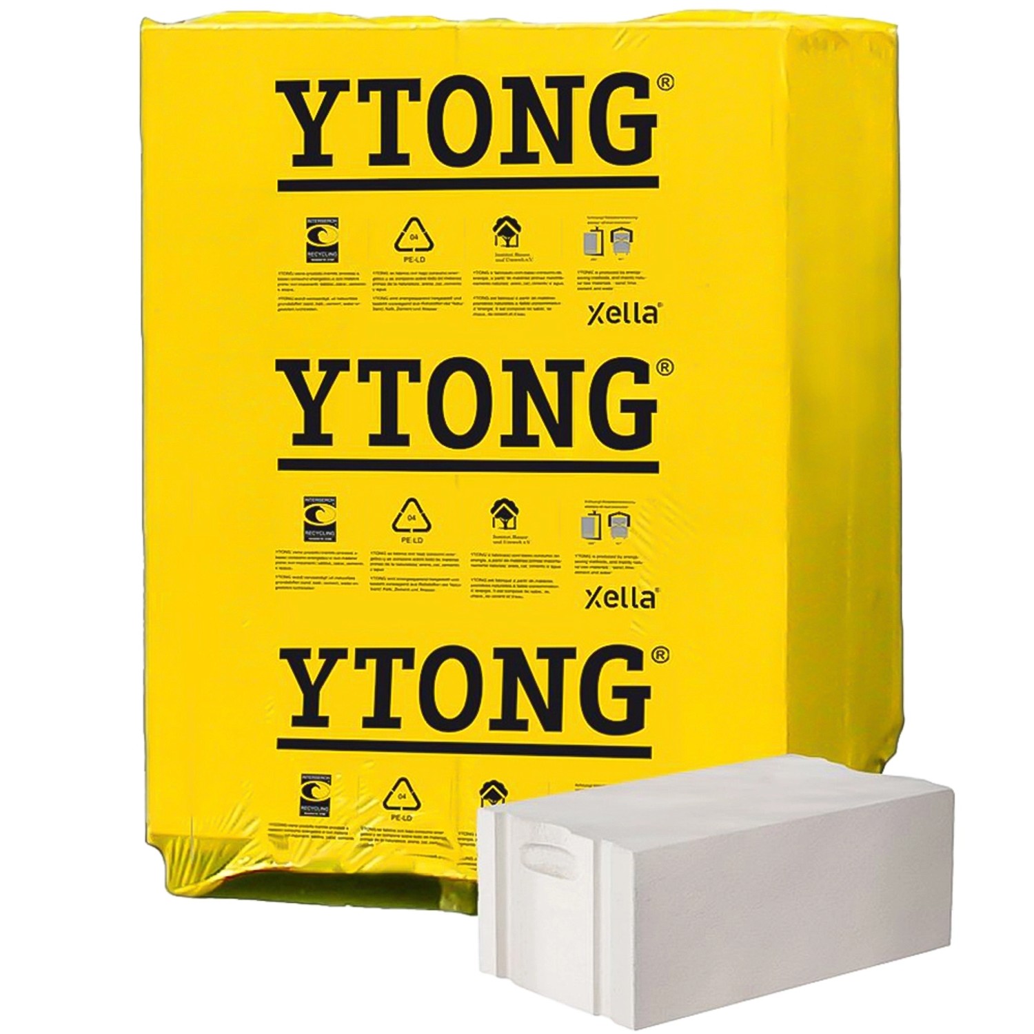 Ytong Planbauplatte 599 mm x 75 mm x 175 mm (64 Platten) 1 Palette