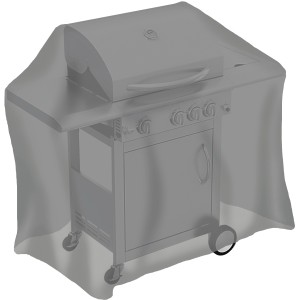 Tepro Universal Abdeckhaube für Gasgrill, ca. 130 cm, anthrazit. Schutzhülle für Grillutensilien.