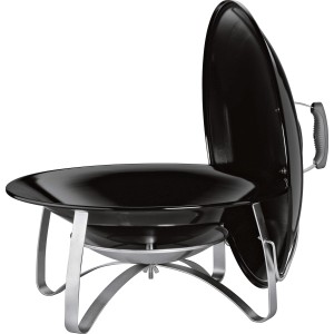 Weber Feuerstelle Fireplace, schwarz, mit Deckel. Feuerschale für Lagerfeueratmosphäre im Garten.