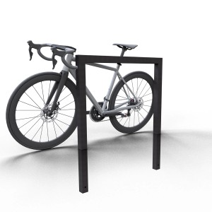 Schake Anlehnbügel Rechteckrohr, eisengrau, 1000 mm breit. Fahrradanlehnbügel zur sicheren Fahrradabstellung.