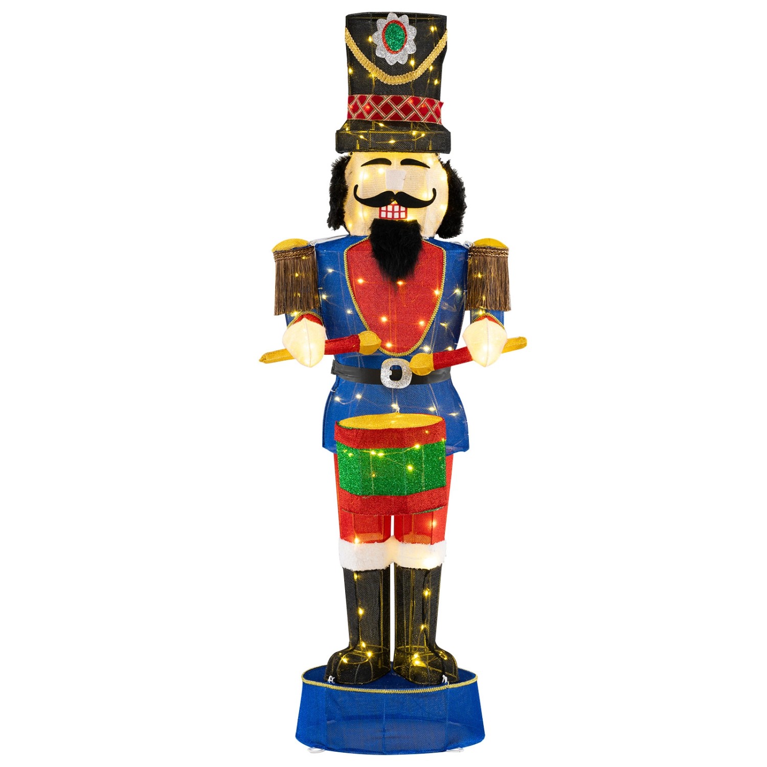 Costway Weihnachten Nussknacker Figur Groß Weihnachtsdeko XXL 185 cm günstig online kaufen