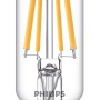 Philips LED-Lampe E27, 6,5W, neutralweiß, 806 lm. Klarglas-Design mit Glühfadenoptik.
