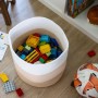 HMF 39015-31CM-80 Aufbewahrungskorb Versteckten Griffen Runder Korb Kallax 31 x 31 cm Weiß-Braun_5