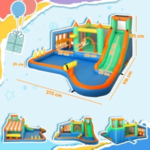 AIYAPLAY Hüpfburg mit Gebläse Rutsche Aufblasbare Springburg für Kinder