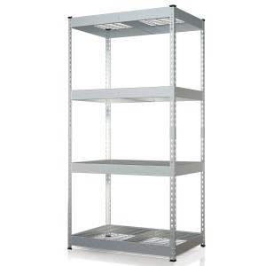 Floordirekt Schwerlastregal Yukon Rivet 4 Böden Verzinkt 180 x 90 x 60 cm