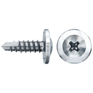 Fischer Profilverbindungsschraube, Flachrundkopf, Ø 4,2 x 13 mm, mit Bohrspitze und Kreuzschlitz.