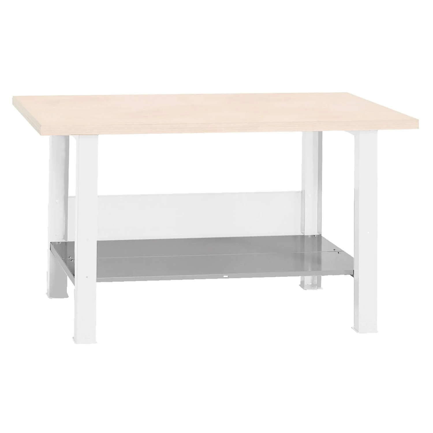 Kraftwerk Ablageboden Werkbank 2000 mm Weiß-Beige