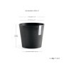 Ecopots Amsterdam Mini Pflanztopf, dunkelgrau, 17 cm. Ideal für Innen- und Außenbereich.