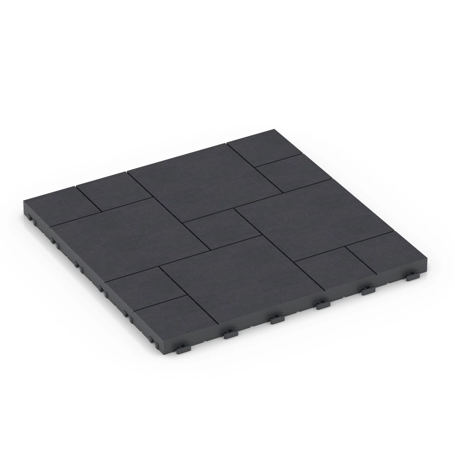 WARCO Blockmuster-Klickfliese Schiefer 38,5 x 38,5 x 2