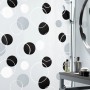 Spirella Duschvorhang Peva Bubble Black mit Kreismuster, 180x200 cm.