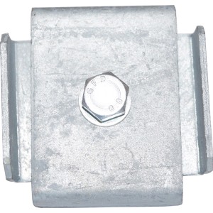 Gabiona Verbindungsklammer aus Aluminium für 5x5 cm Maschen, zur Verbindung von Gabionen im Garten.