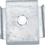 Gabiona Verbindungsklammer aus Aluminium für 5x5 cm Maschen, zur Verbindung von Gabionen im Garten.