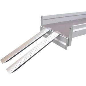 Stema Auffahrrampen-Set, 2 verzinkte Rampen für Anhänger, Zubehör für Autoanhänger.