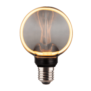 ENOVALITE LED Filament Leuchtmittel CIRCLE Smoke, E27, dimmbar, warmweiß, Rauchglas Optik.