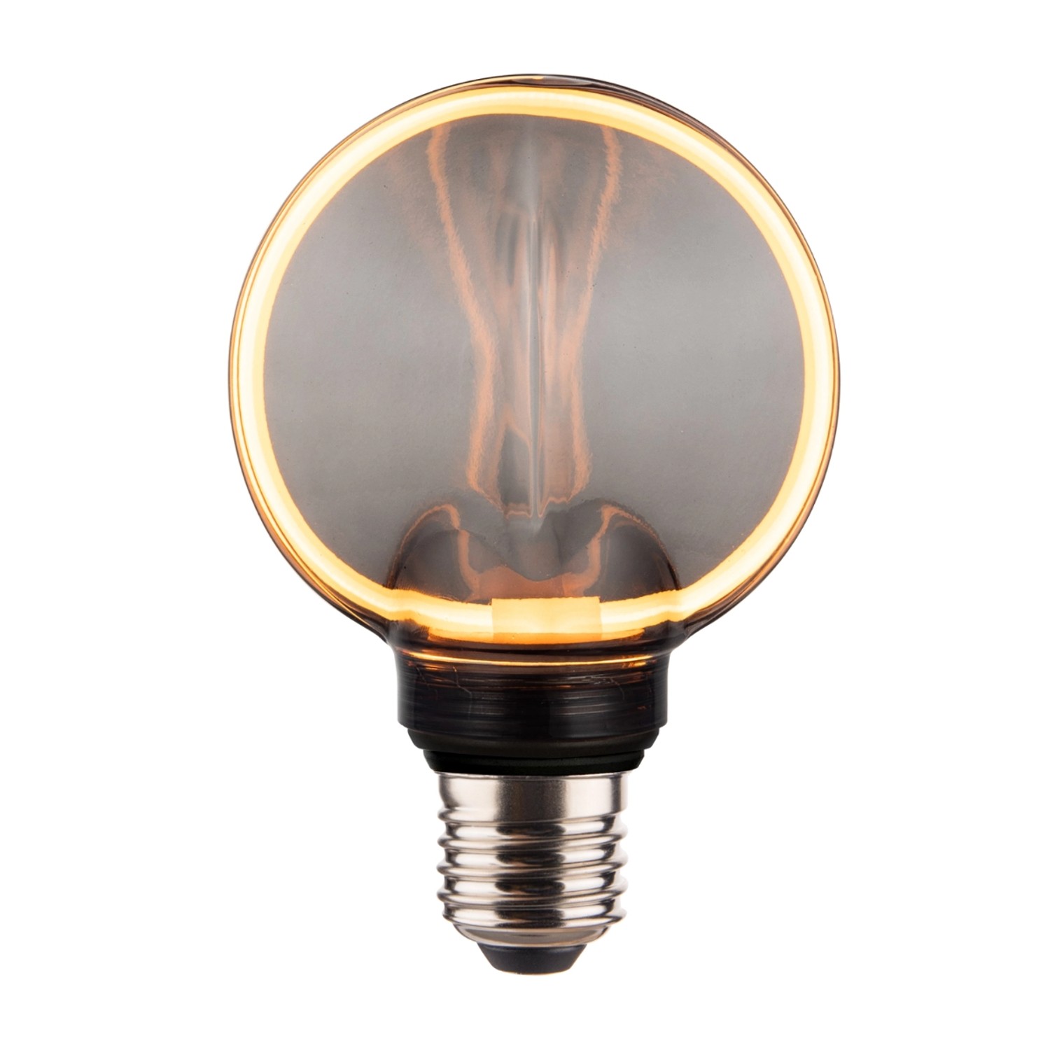ENOVALITE LED Filament Leuchtmittel CIRCLE Smoke E27 Dimmbar Warmweiß Rauchglas Optik