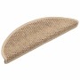 vidaXL Treppenmatten Selbstklebend Sisal-Optik 15 Stk 56x17x3 cm Sand 326867_2
