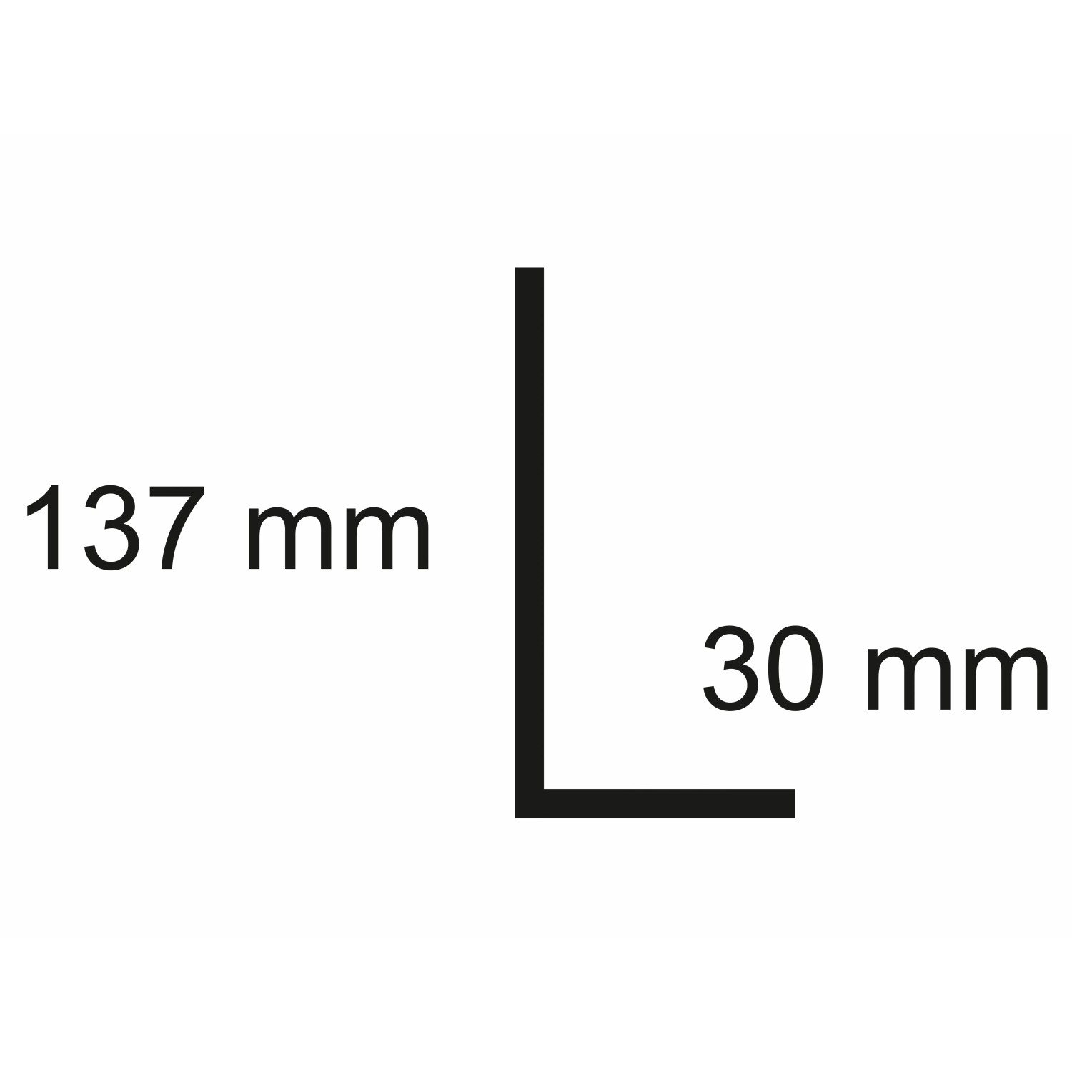 Sarei Winkelprofil 137/30 HG3, Aluminiumprofil für Dachbleche und Bastelarbeiten.