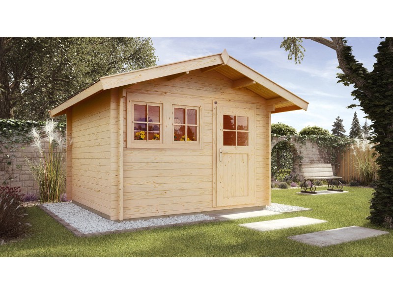 320 cm Holz-Gartenhaus kaufen bei Weka Unbehandelt OBI Satteldach