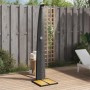 Schwarze vidaXL Gartendusche aus Rattan und Akazienholz, Höhe 224 cm. Erfrischung für den Garten.