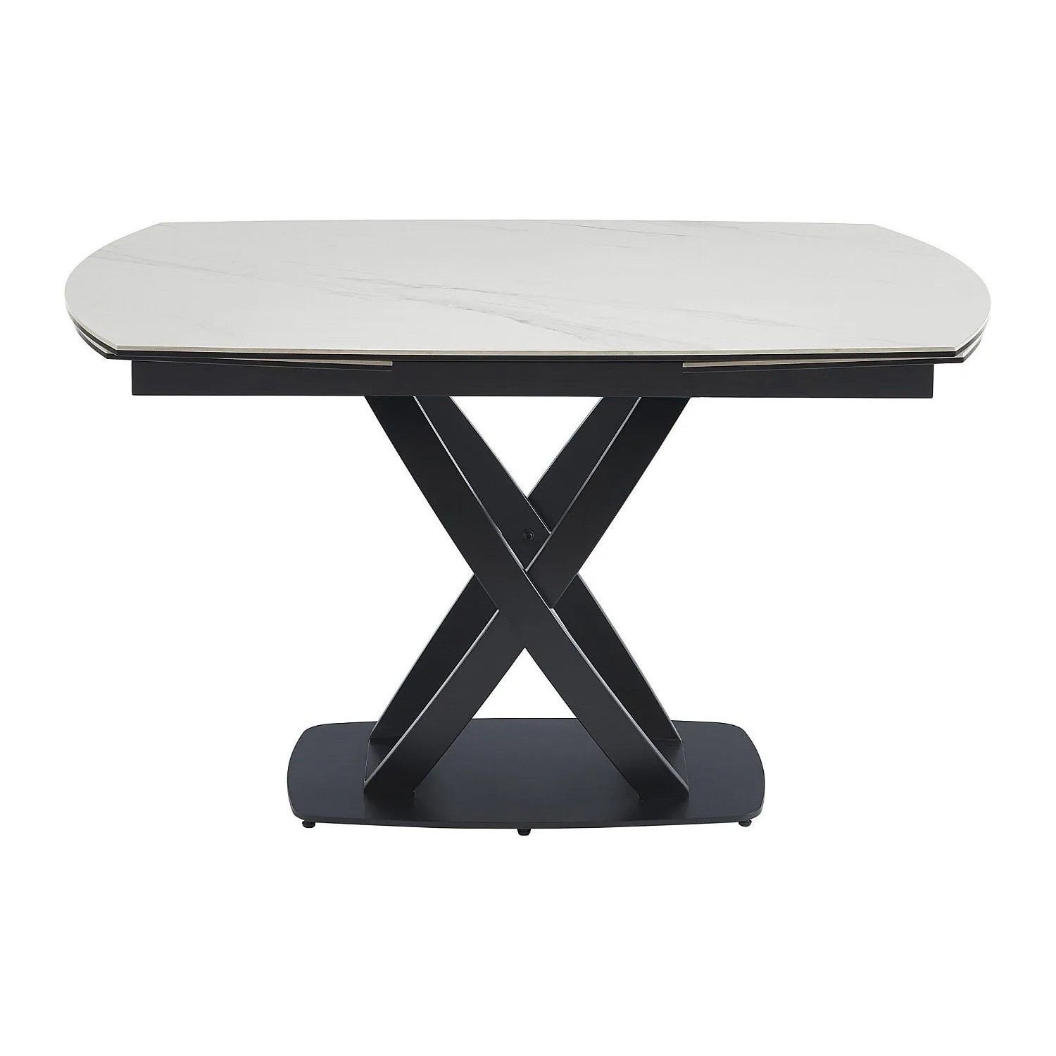 Vente-unique Esstisch Liomeli Schwarz  Weiß 165 cm  200 cm  130 cm