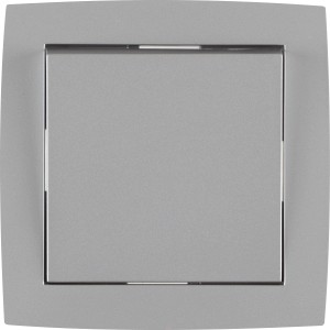 OBI Kreuzschalter Tauri mit Rahmen, Silber, für die Unterputzmontage.