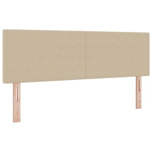 vidaXL LED Kopfteil mit LED-Lichtleisten Grau-Grün 144 cm Polyester 3338028