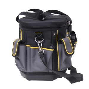 Stanley FatMax Werkzeugtasche Pro: Runde Werkzeugtasche aus robustem Nylon mit vielen Fächern.