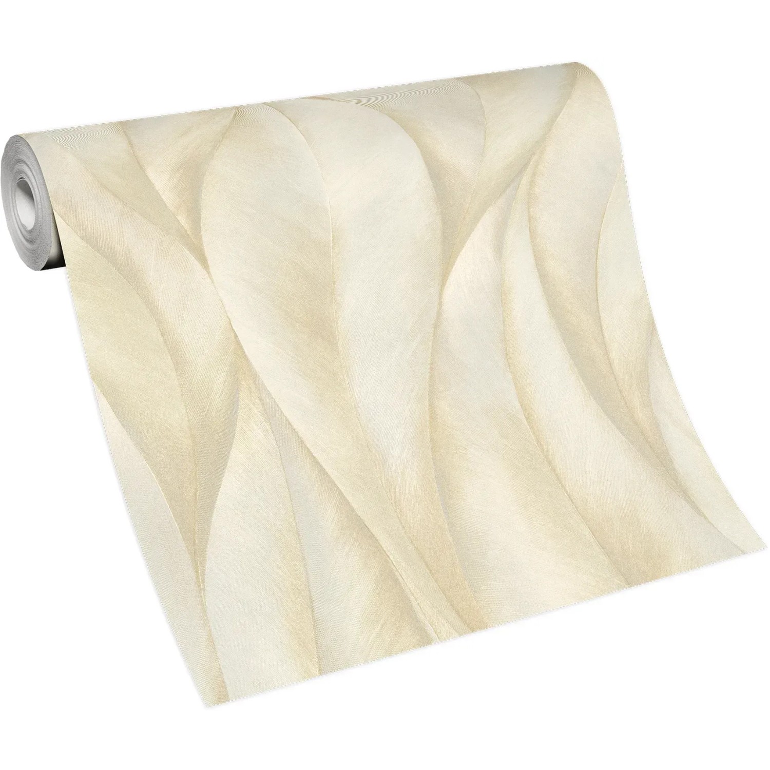 Erismann Vliestapete mit Blattmuster in Creme, Guido Maria Kretschmer Fashion for Walls.