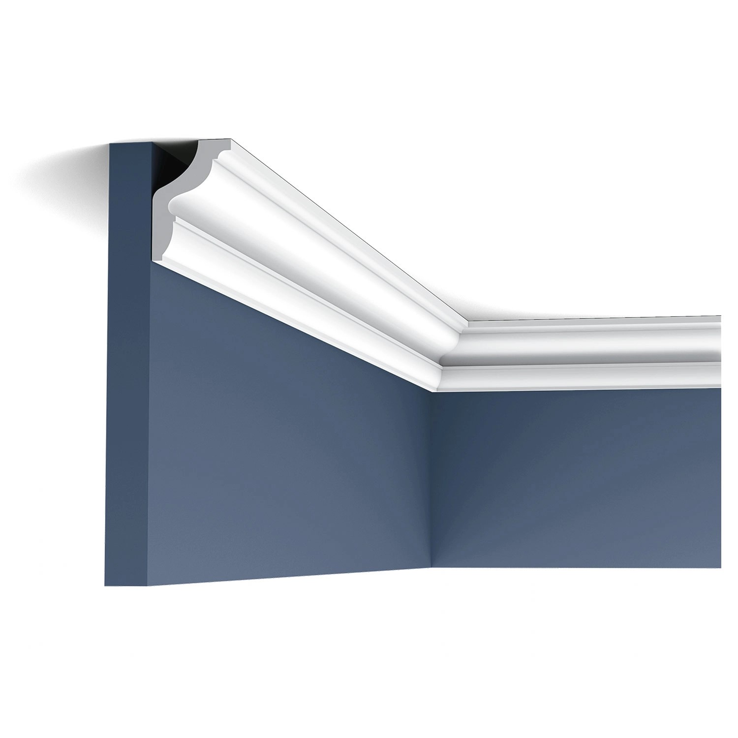 ORAC DECOR CX148 AXXENT Stuck Eckleiste Wand-Decken-Leiste Profil Zierleiste 2 m 200 cm x 4,3 cm x 2,9 cm Weiß