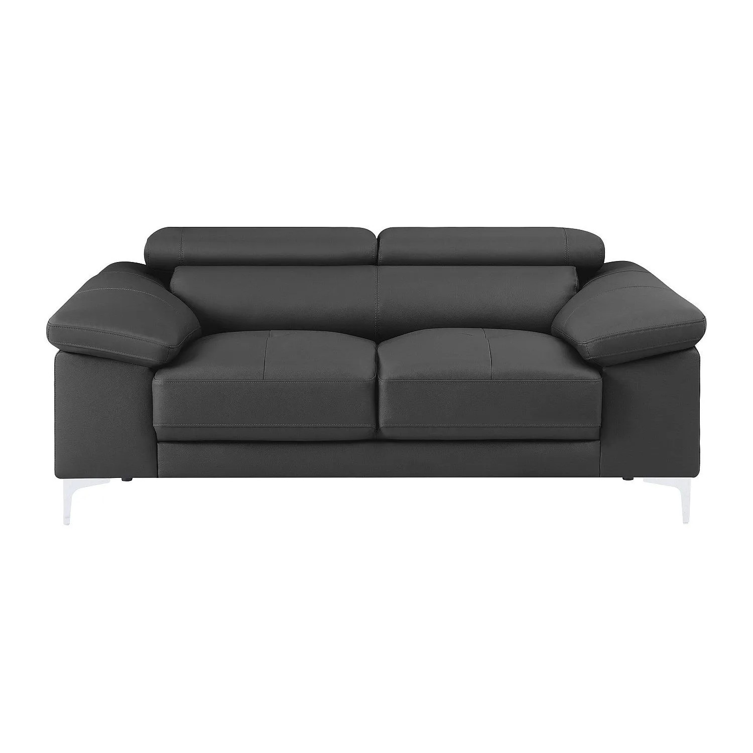 Vente-unique Sofa Ohne Schlafmöglichkeit Solange Anthrazitgrau 176 cm