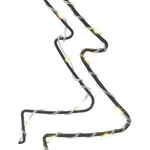 LED-Gartenstecker Tannenbaum, 118,5 cm, mit warmweißen Lichtern für Weihnachtsdekoration im Garten.