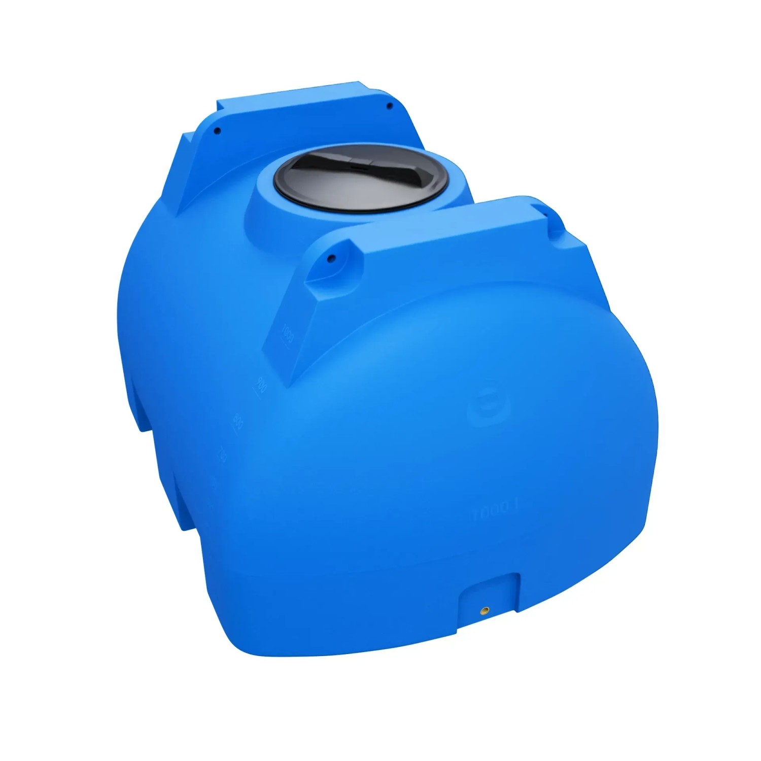 KMND 1000L Horizontal Trinkwasser Wassertank Blau