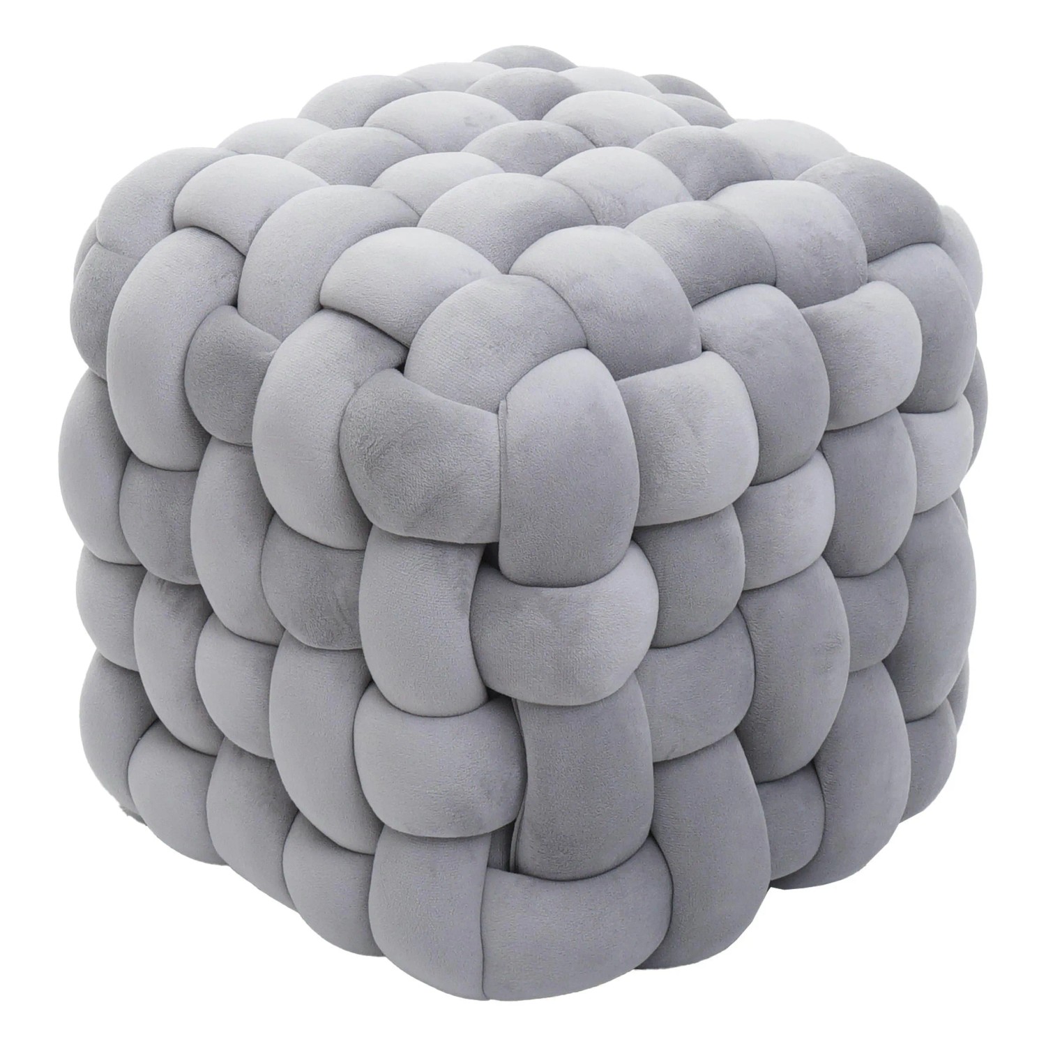 MCW Hocker Q48 Samt 39cm Dunkelgrau