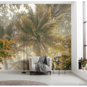 Komar Fototapete Palms Panorama im Wohnraum: Palmen und tropische Vegetation als Wanddeko.