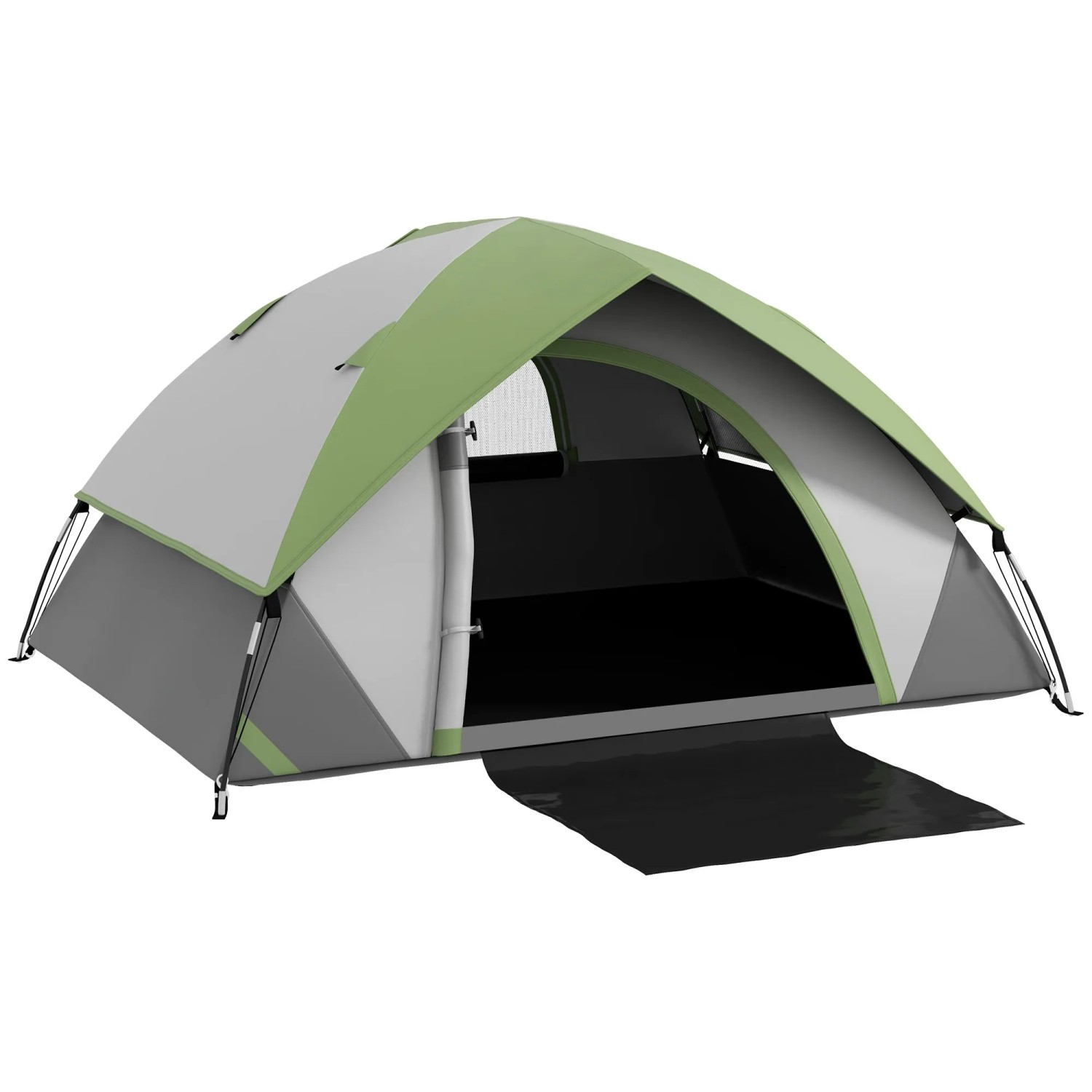 Outsunny Campingzelt Polyester Kunststoff 210L x 150B x 110H cm