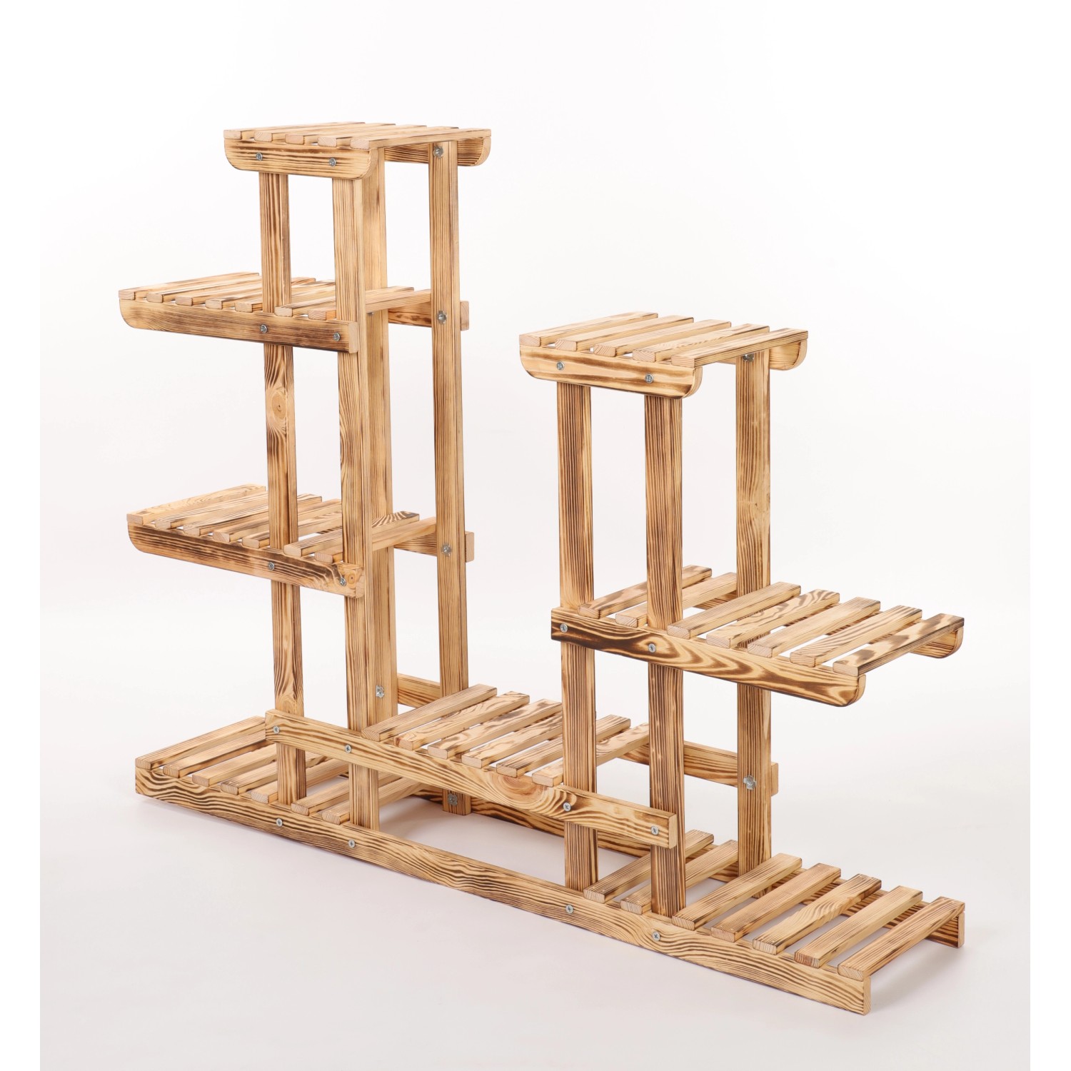 PROREGAL Blümenstande FLORANGE HxBxT 116x95x25cm 8 Ablagen Kieferholz Gebra günstig online kaufen