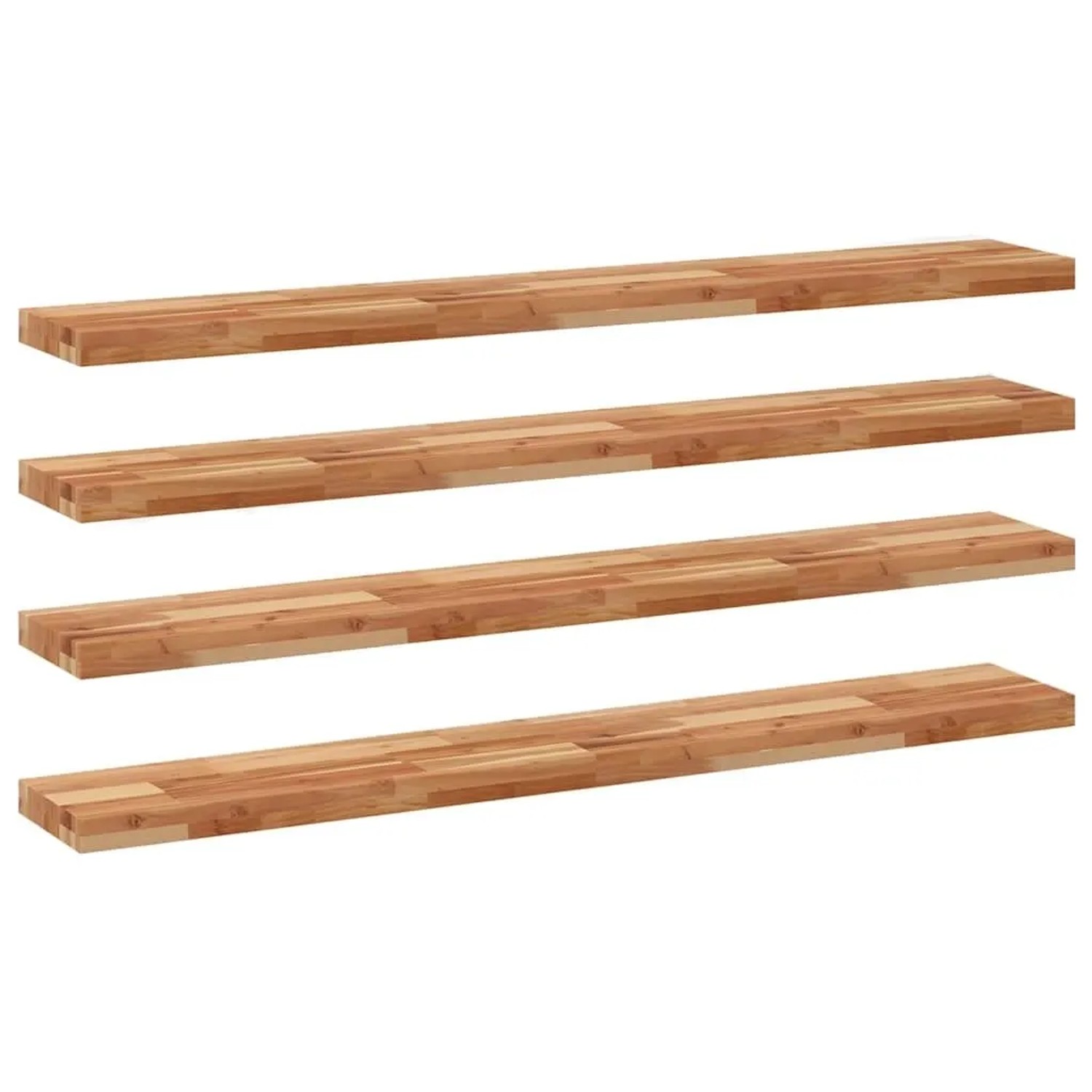 vidaXL Schweberegale 4 Stk 160x20x4 cm Massivholz Akazie Ölbehandelt 3279602