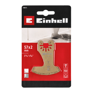 Einhell HM-Segmentmesser 57mm für Multitool, zum präzisen Trennen von Fliesenfugen.