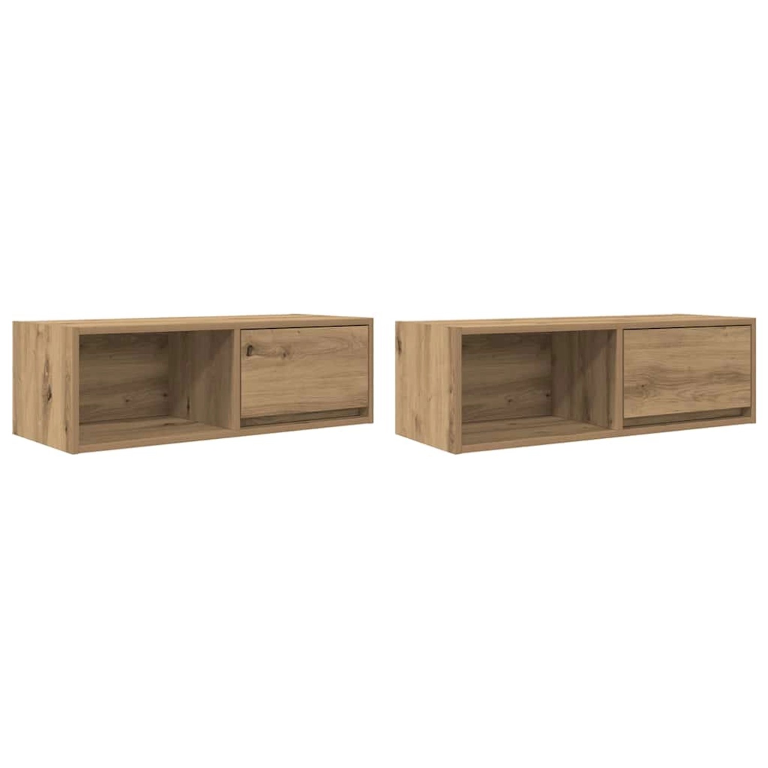 vidaXL TV-Schränke 2 Stk Artisan-Eiche 80x31x25,5 cm Holzwerkstoff 861471 günstig online kaufen