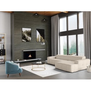 Vente-unique Stehlampe Ombrage Silberfarben 139 cm