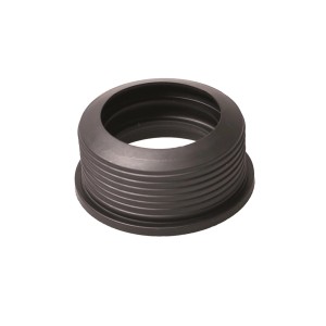 Schwarzer Kirchhoff Ablaufverbinder Kurz Gummi für Siphonabgang 50x40 mm.