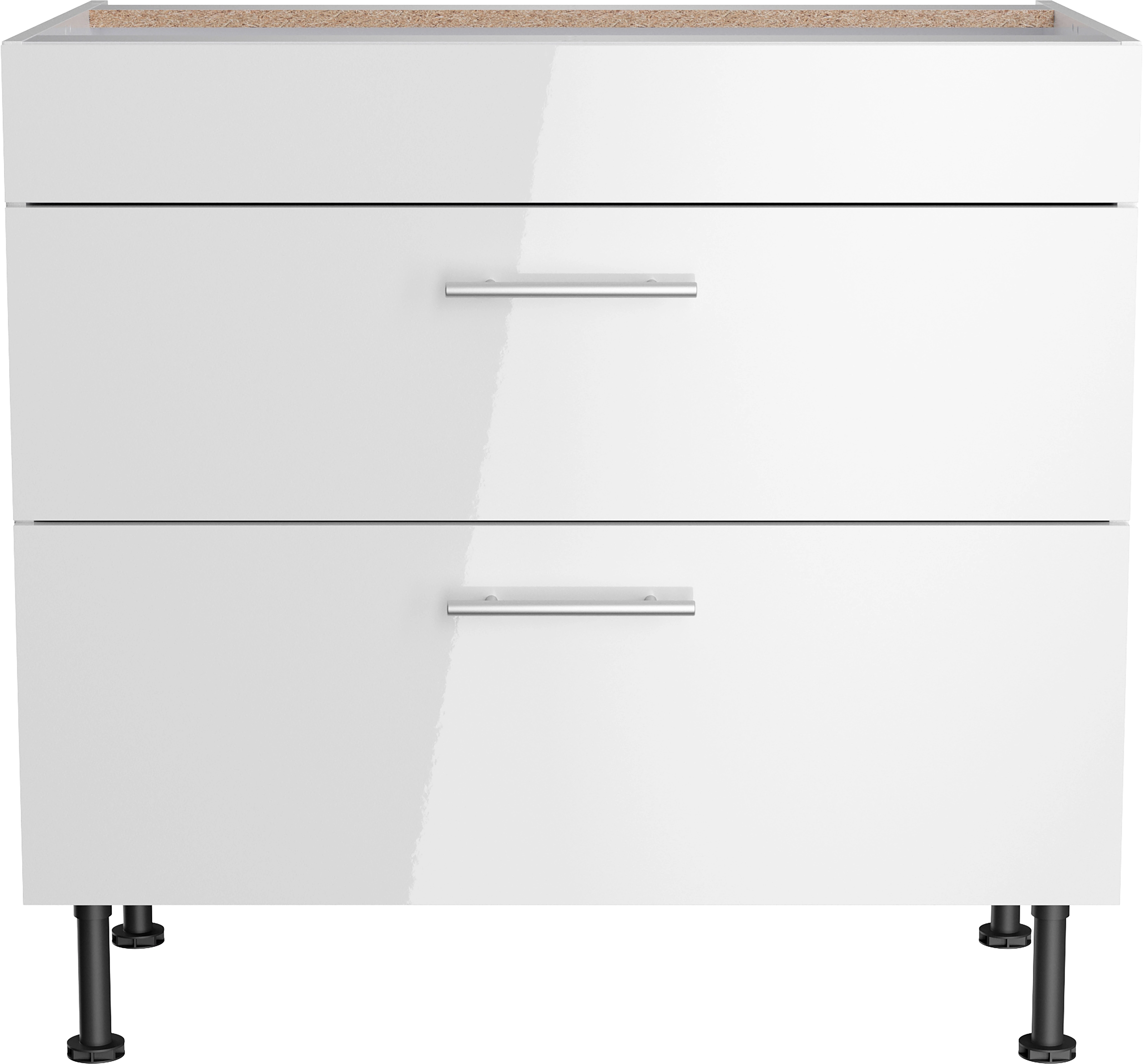 Weiß Auszügen bei cm 87 58,4 mit kaufen x 90 cm x Unterschrank Optifit Rurik986 2 cm OBI